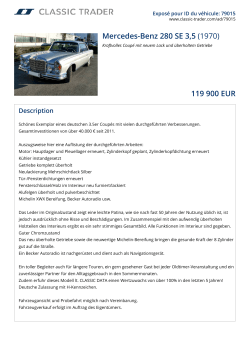 Mercedes-Benz 280 SE 3,5 (1970) 119 900 EUR