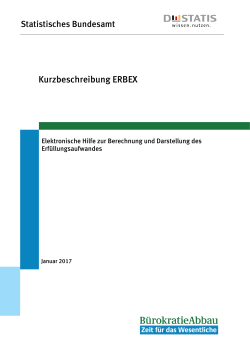 Kurzbeschreibung ERBEX - Statistisches Bundesamt