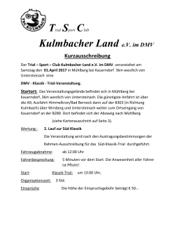 Kulmbacher Land eV im DMV