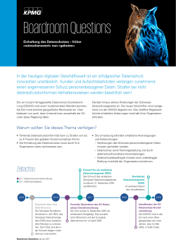 Einhaltung des Datenschutzes - fr&uuml;her w&uuml;nschenswert nun