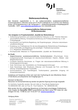 Stellenausschreibung