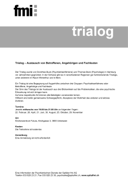 Trialog – Austausch von Betroffenen, Angehörigen