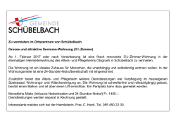 Inserat Senioren-Wohnung APH Obigrueh