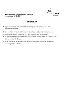 Schwimmen - Realschule Tettnang