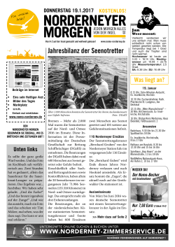Aktuelle Ausgabe - Norderneyer Morgen Online