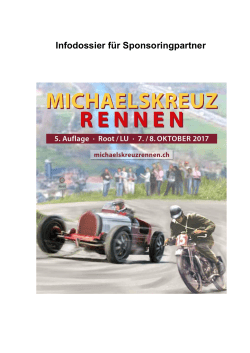 Infodossier f&uuml;r Sponsoringpartner