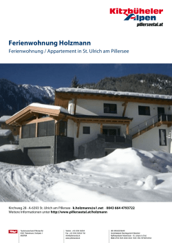 Ferienwohnung Holzmann in St. Ulrich am Pillersee