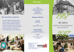50 Jahre - Staatliche Wirtschaftsschule Bad Windsheim