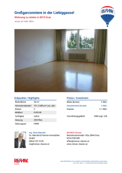 Gro&szlig;garconniere in der Liebiggasse!