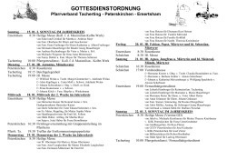 Gottesdienstanzeiger vom 15.01.17