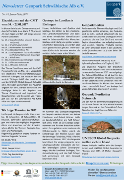 Januar - M&auml;rz 2017 - Geopark Schw&auml;bische Alb