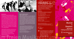Flyer Musical + Steptanz Kurse + Workshops