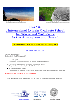 ILWAO: &rdquo;International Leibniz Graduate School for Waves and