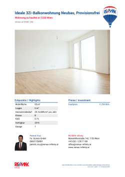 Ideale 3Zi-Balkonwohnung Neubau, Provisionsfrei, Wohnung in