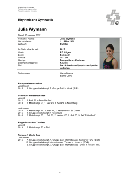 Julia Wymann - Schweizerischer Turnverband