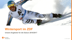 Wintersport im ZDF - ZDF Werbefernsehen