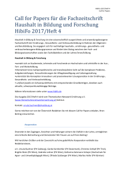 Call for Papers Lernwirksamkeit II