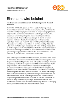 Ehrenamt wird belohnt