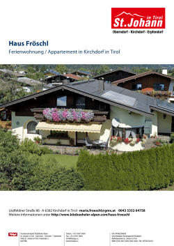 Haus Fr&ouml;schl in Kirchdorf in Tirol