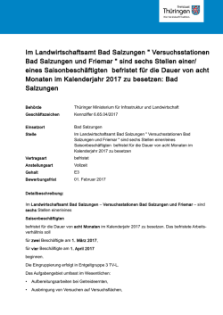 Im Landwirtschaftsamt Bad Salzungen " Versuchsstationen Bad