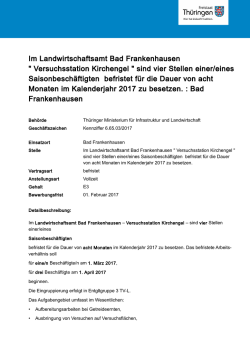 Im Landwirtschaftsamt Bad Frankenhausen " Versuchsstation