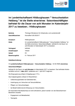Im Landwirtschaftsamt Hildburghausen " Versuchsstation He&szlig;berg