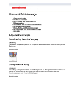 Übersicht Print-Kataloge Allgemeinchirurgie