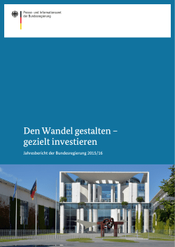 Jahresbericht der Bundesregierung 2015/2016