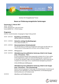 Programm als PDF zum - Energieagentur Regio Freiburg