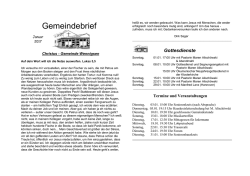 Januar 2017 - Christus Gemeinde Wennigsen