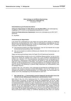 Drucksachen allgemein - Nieders&auml;chsischer Landtag