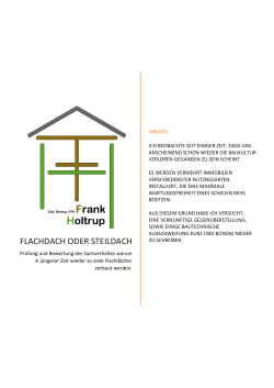 Flachdach vs Steildach - Ingenieurbüro Frank Holtrup