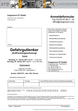 Samstag, 21. 01. 2017 (09:00 - 17:00 Uhr