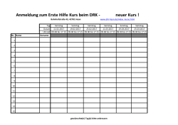 Anmeldung zum Erste Hilfe Kurs beim DRK