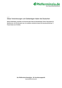 Diese Versicherungen und Geldanlagen haben die