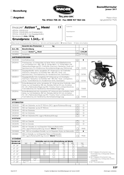 Preisliste Invacare Action4 NG Hemi