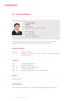 Dr. Clemens Birkert