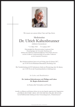Dr. Ulrich Kaltenbrunner - Bestattung Jung, Salzburg