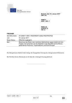5246/11 ADD 1 DCL 1 /pg DG F 2C Die Delegationen erhalten in
