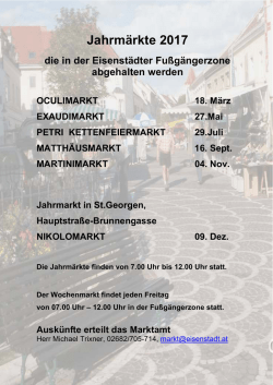 Jahrm&auml;rkte 2017