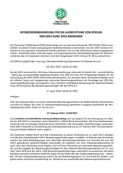 interessensbekundung f&uuml;r die ausrichtung von spielen der