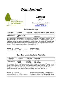 Januar 2017 - S&auml;chsische Umweltakademie der URANIA eV