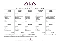 Menu Kalenderwoche 3 ( 16. Januar – 20. Januar 2017)