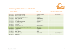 Jahresprogramm 2017 &ndash; OLG Kakowa - KAKOWA Winter-OL