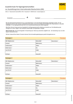 Formular f&uuml;r Eignergemeinschaften