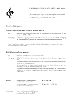 Infos und Anmeldung - Verband Musikschulen Baselland