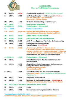 Jahresplanung 2017