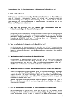 Information PI Standsicherheit