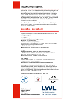 LWL-Kliniken Lippstadt und Warstein: Controller