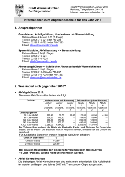 Informationen zum Abgabenbescheid f&uuml;r das Jahr 2017 1